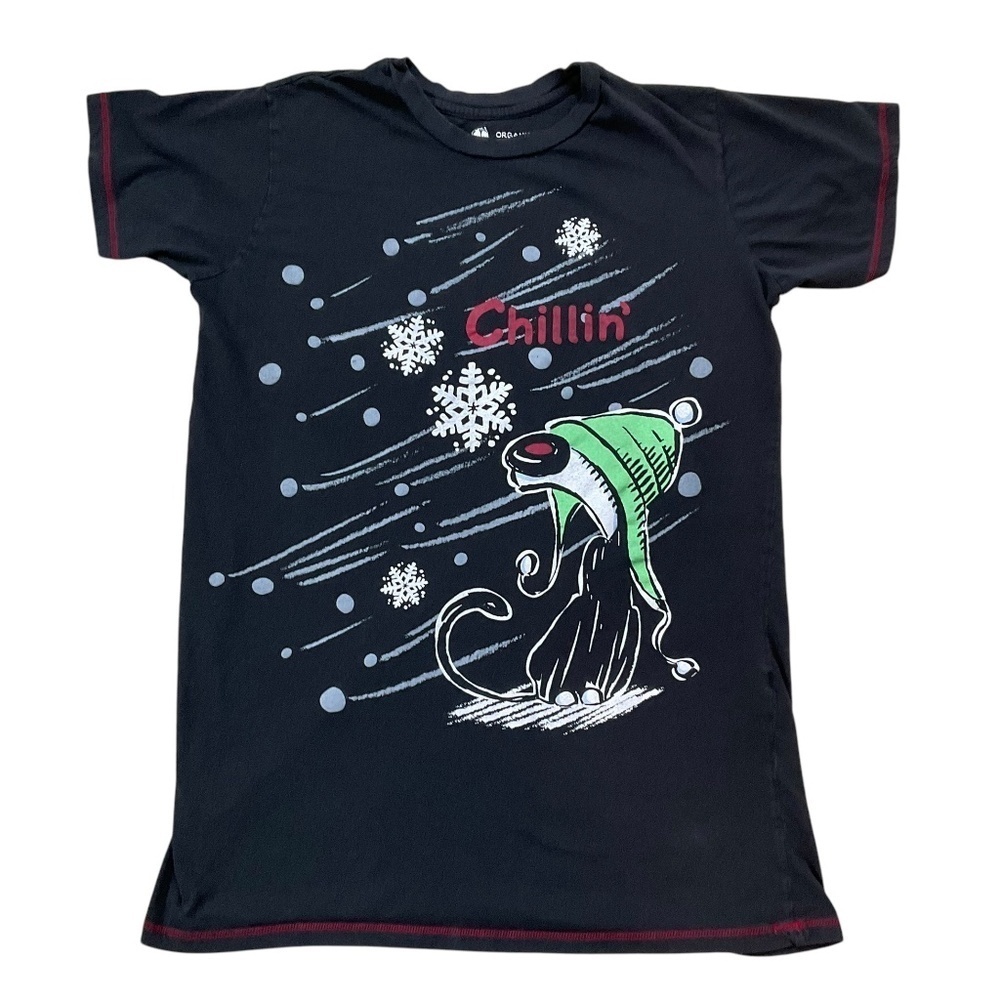 Mutts Organic Earth-Friendly Pajama Sleep Shirt Chillin’ Graphic S/M Sleepwear
